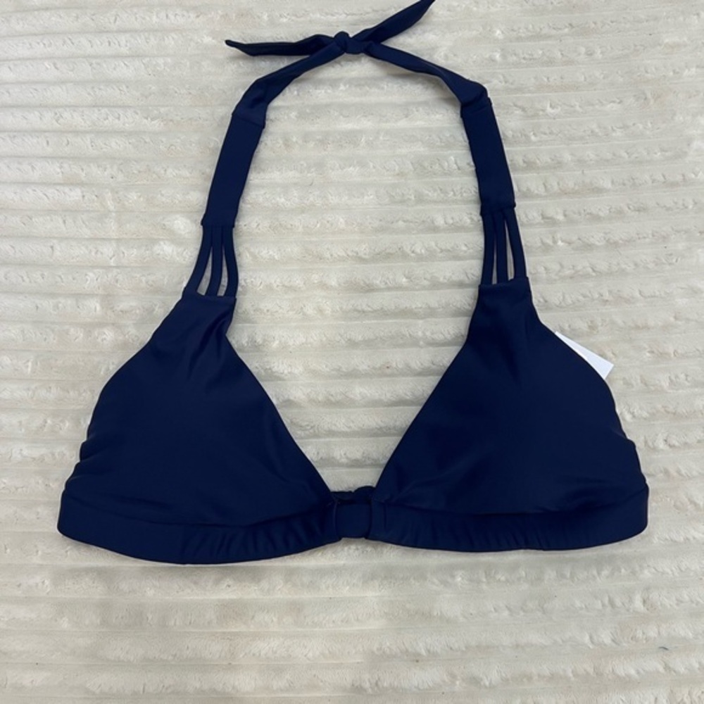 NWT Raisins Women’s Barbados Halter Bikini Top Size Women’s 14W Color Navy Blue